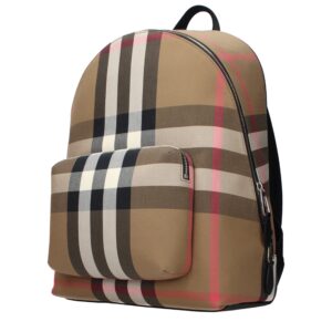 Beige Fabric Backpack