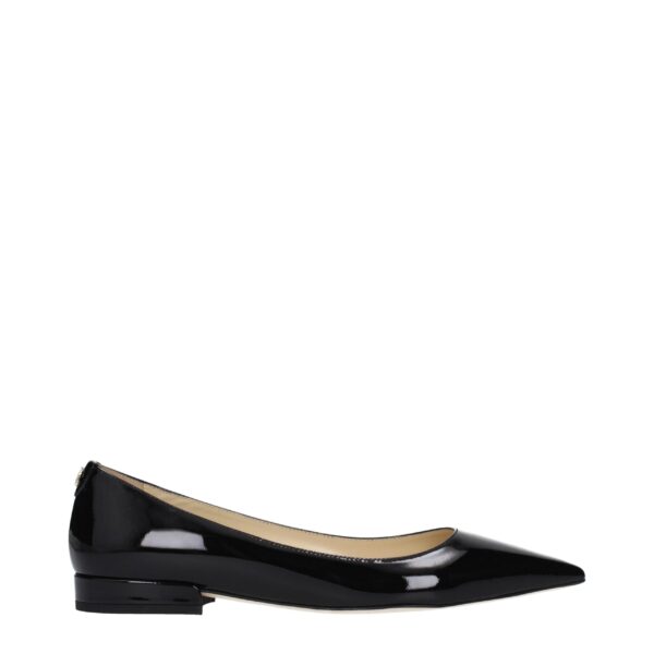 Black Leather Flats