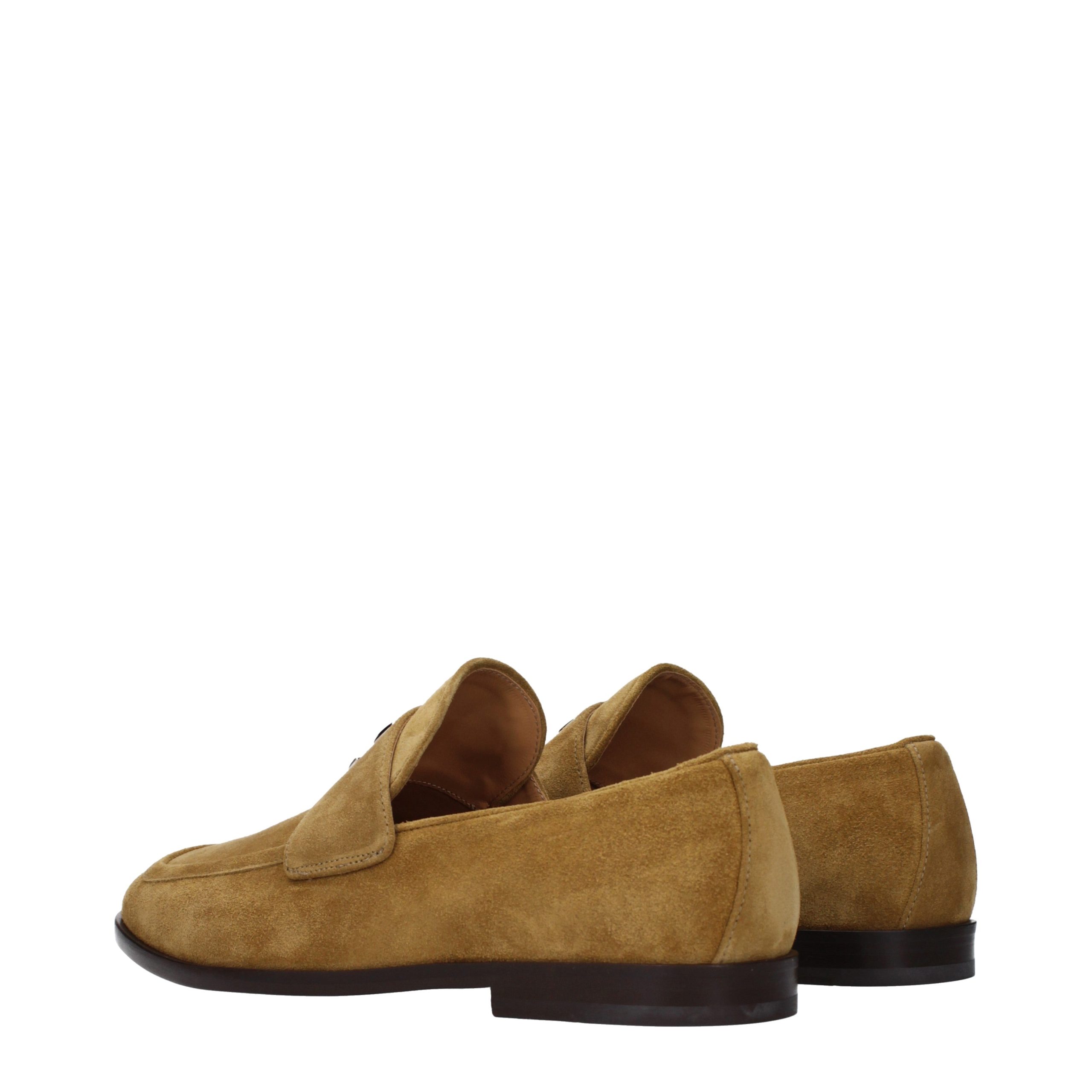 Brown Leather Slip On Loafers