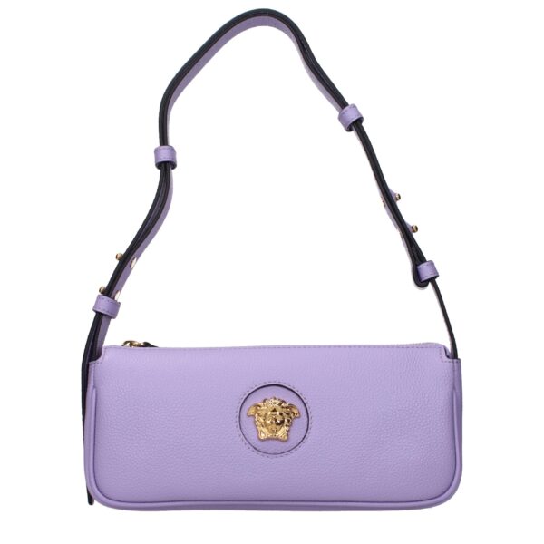 Purple Leather Shoulder Bag