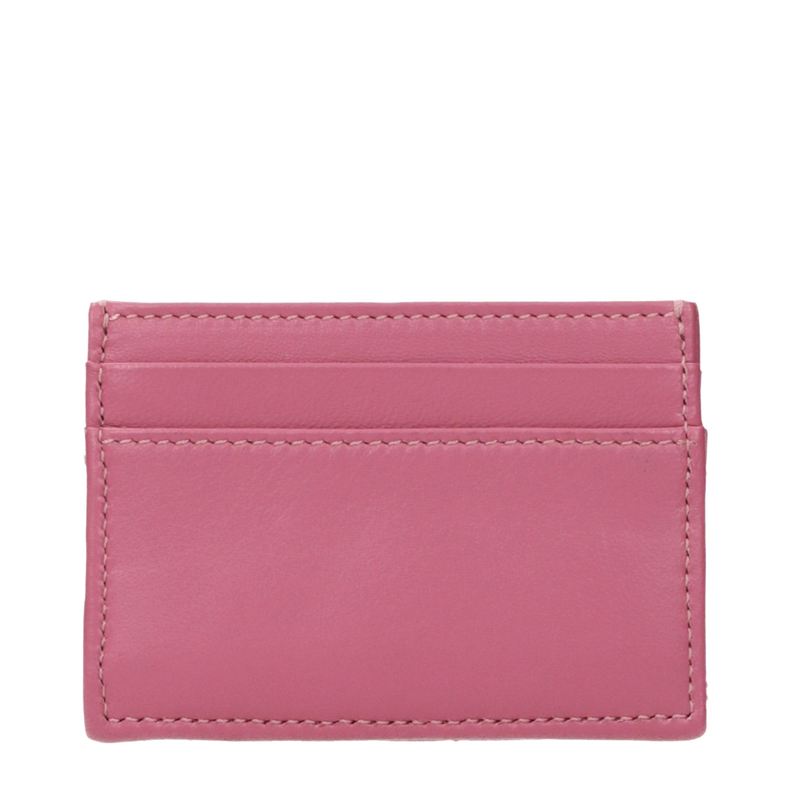 Pink Leather Cardholder