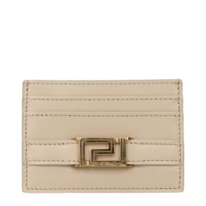Beige Leather Cardholder