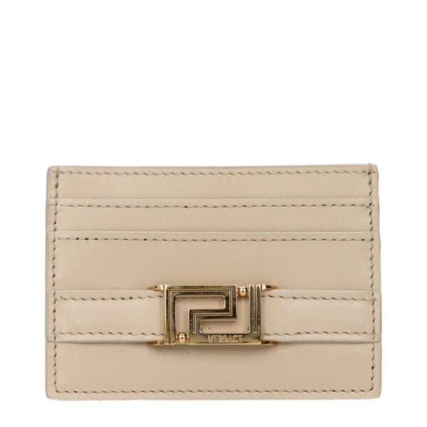 Beige Leather Cardholder