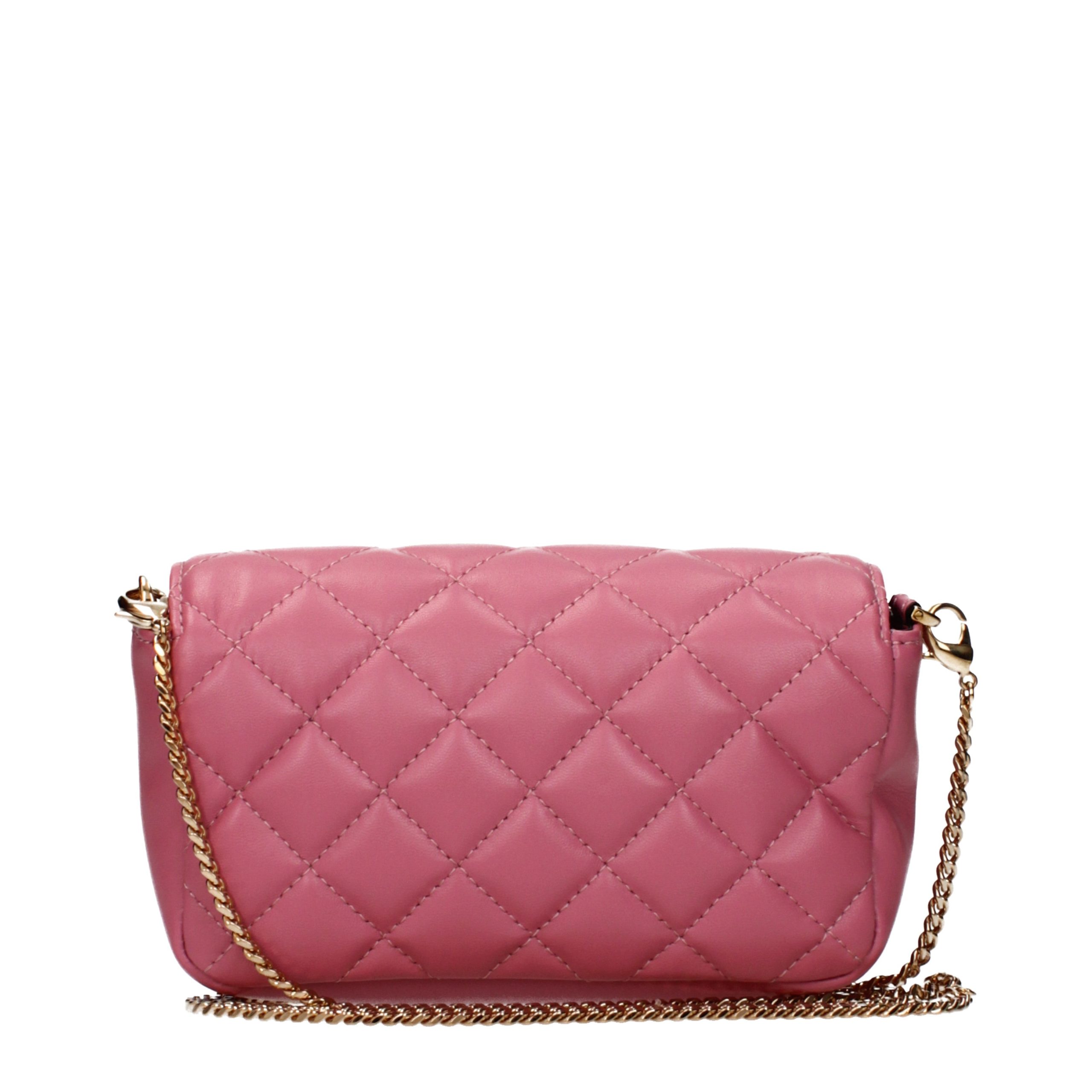 Pink Leather Crossbody Bag