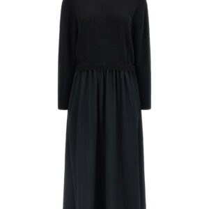 Black Wool Long Dress