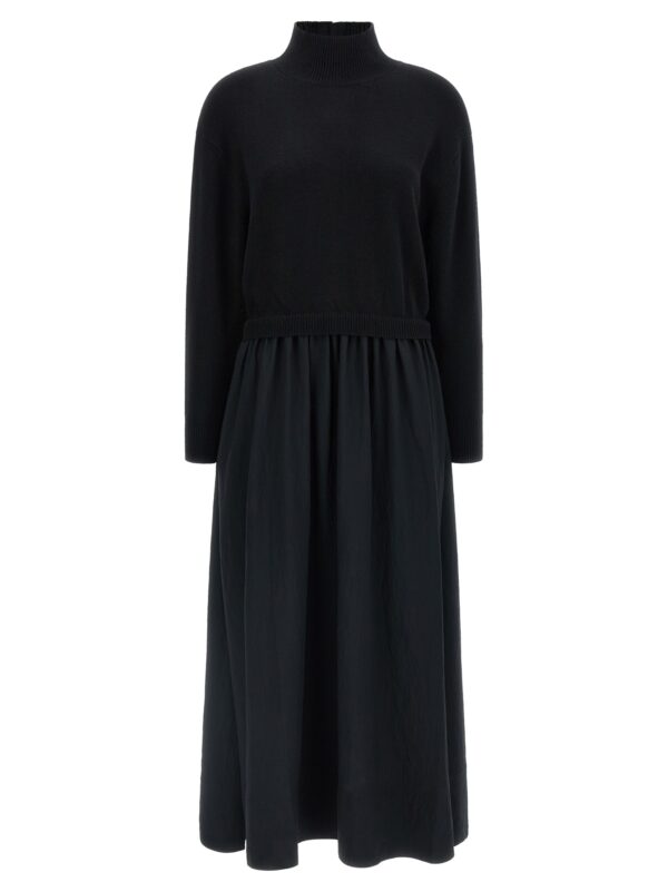 Black Wool Long Dress
