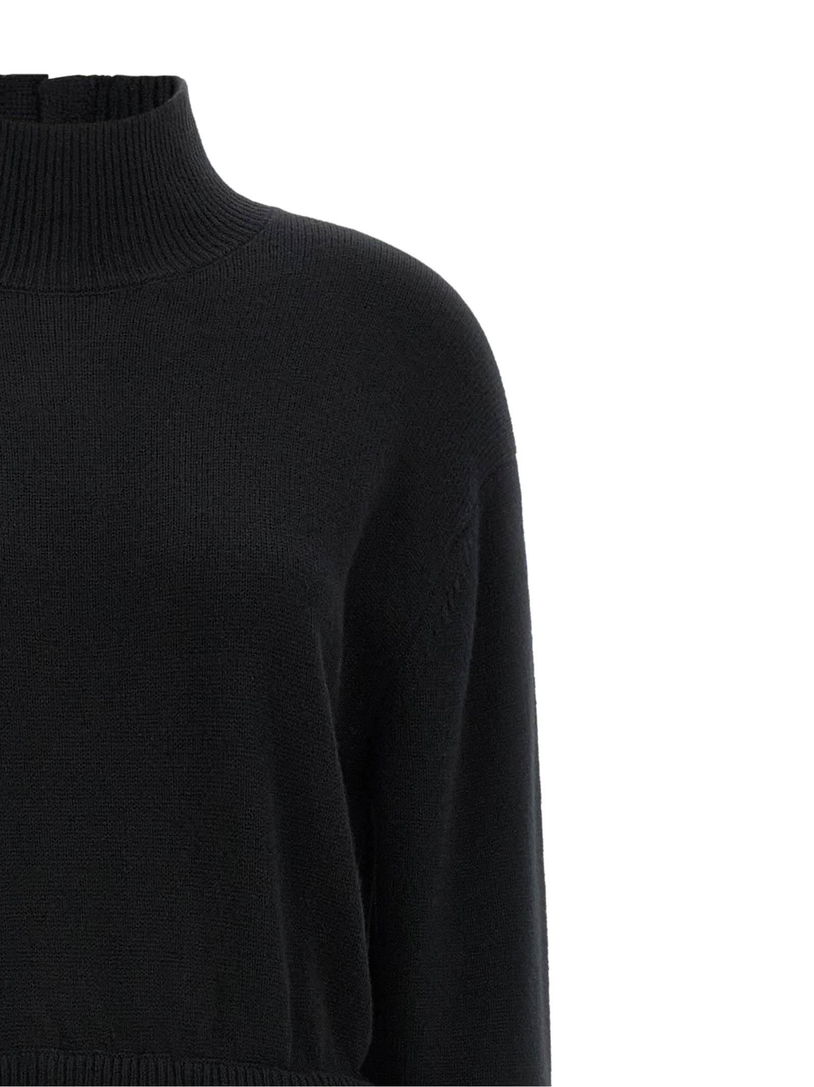 Black Wool Long Dress