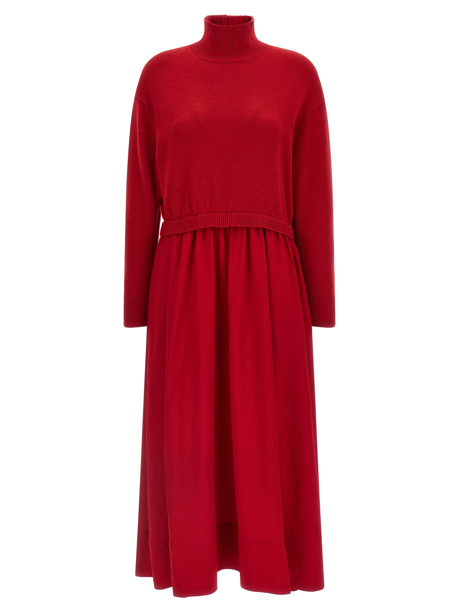 Red Wool Long Dress