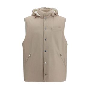 Beige Wool Oves Aries Sleeveless Jacket