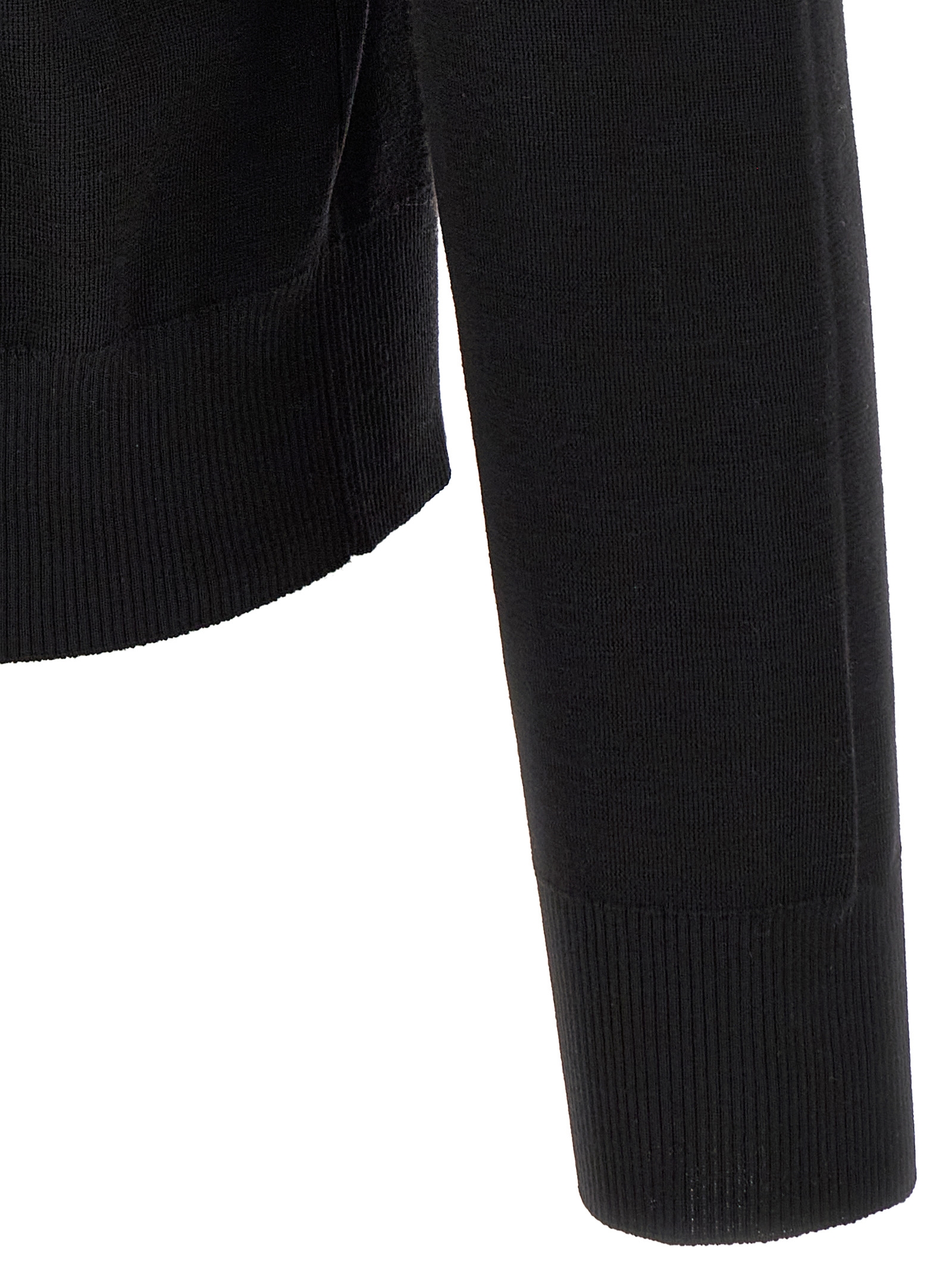 Black Wool Cardigan