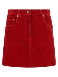 Red Cotton Long Skirt
