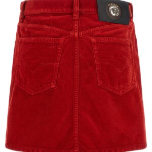 Red Cotton Long Skirt