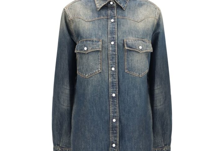 Blue Cotton Casual Dress