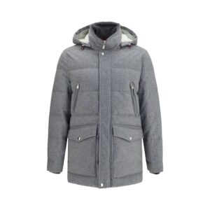 Gray Wool Oves Aries Full-Length Jacket