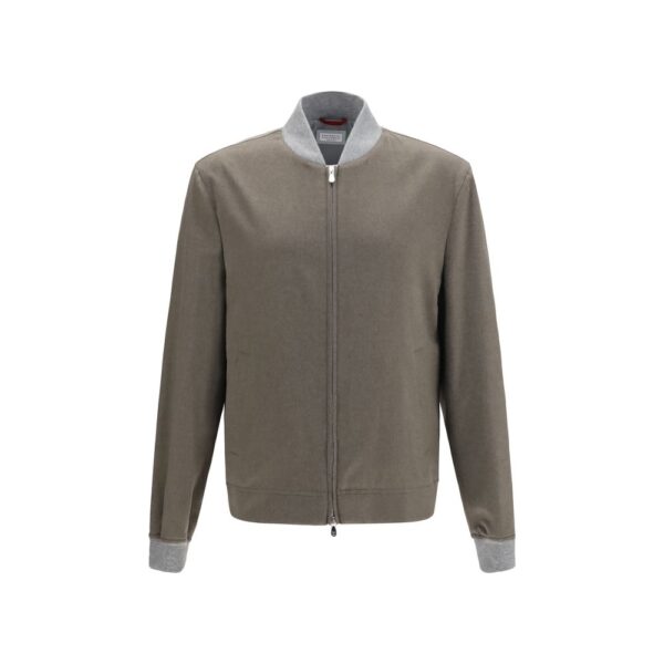 Bicolor Cashmere Bomber