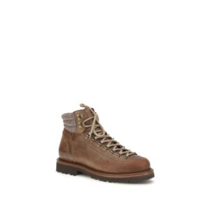 Brown Calf Leather Bos Taurus Lace Up Boots