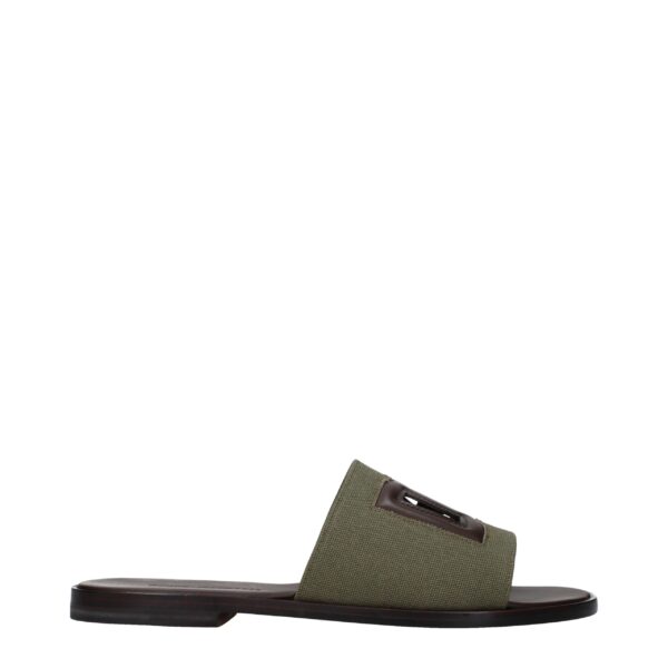 Green Fabric Slippers