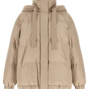 Beige Cotton Full Length Jacket