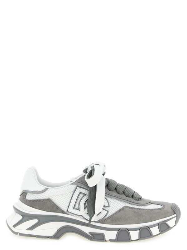 Gray Leather Athletic Sneakers