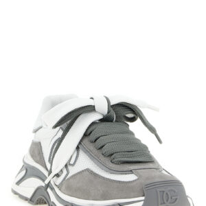 Gray Leather Athletic Sneakers
