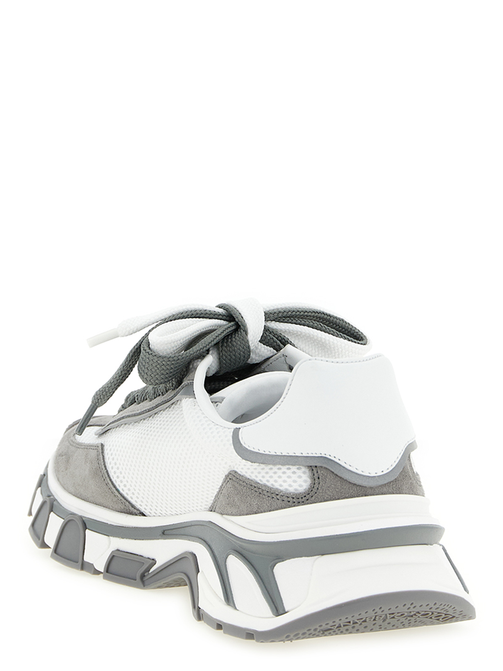 Gray Leather Athletic Sneakers