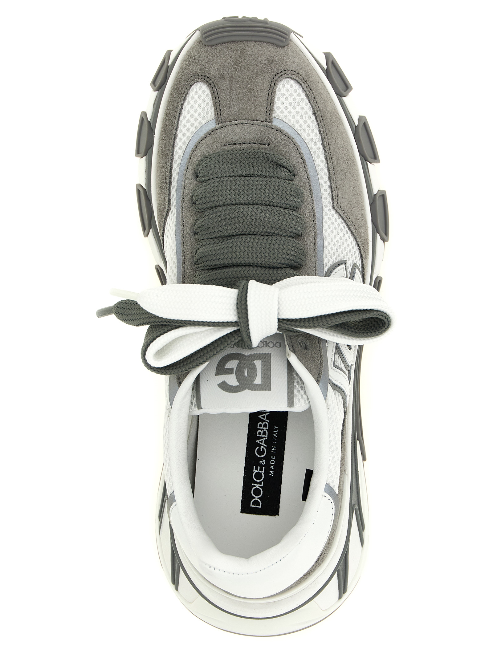 Gray Leather Athletic Sneakers