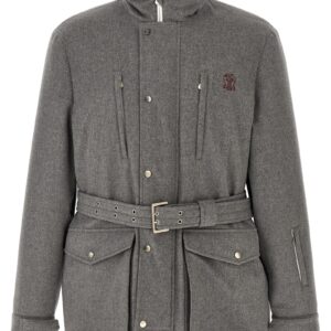 Gray Wool Full Length Jacket