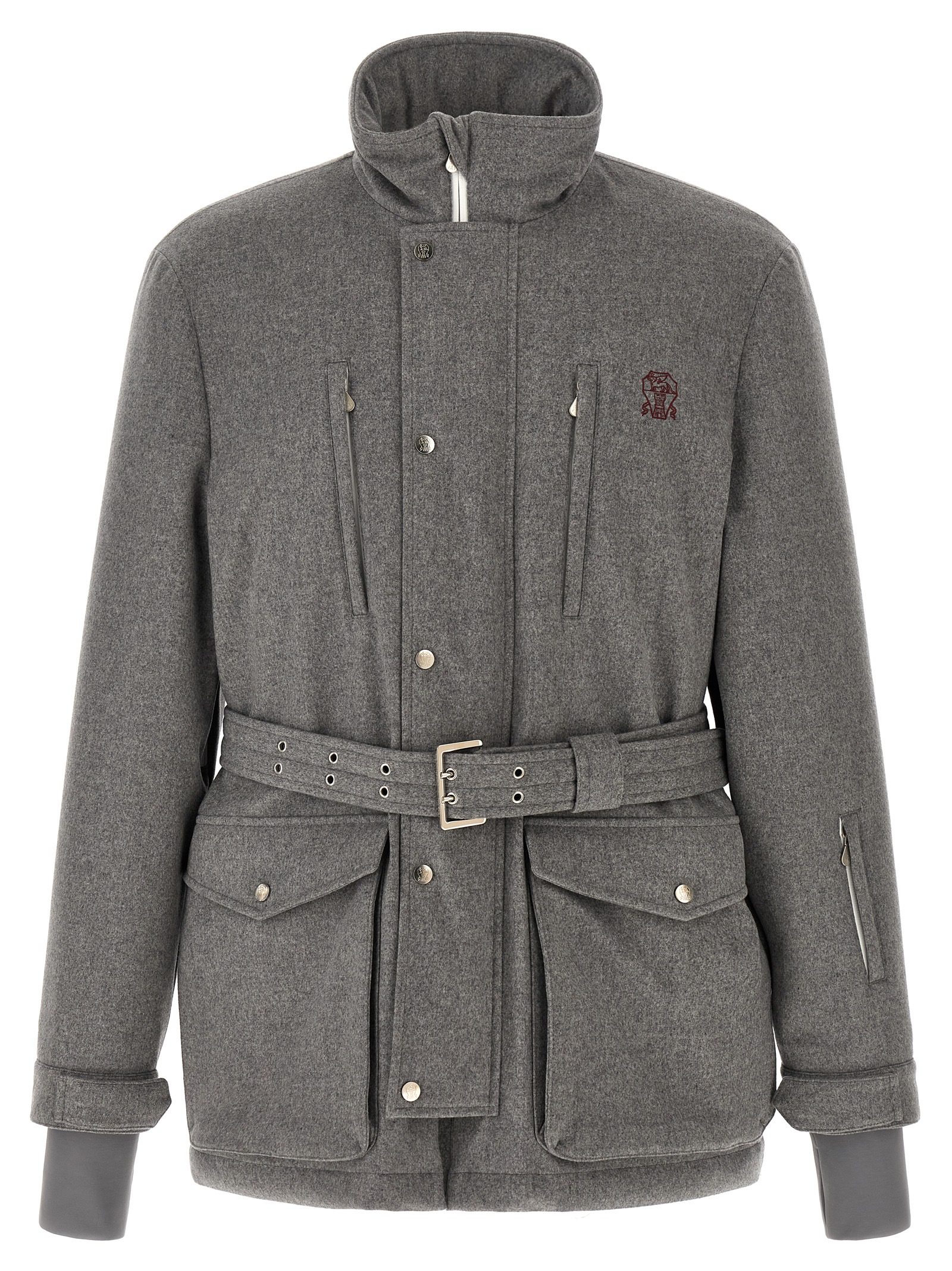 Gray Wool Full Length Jacket