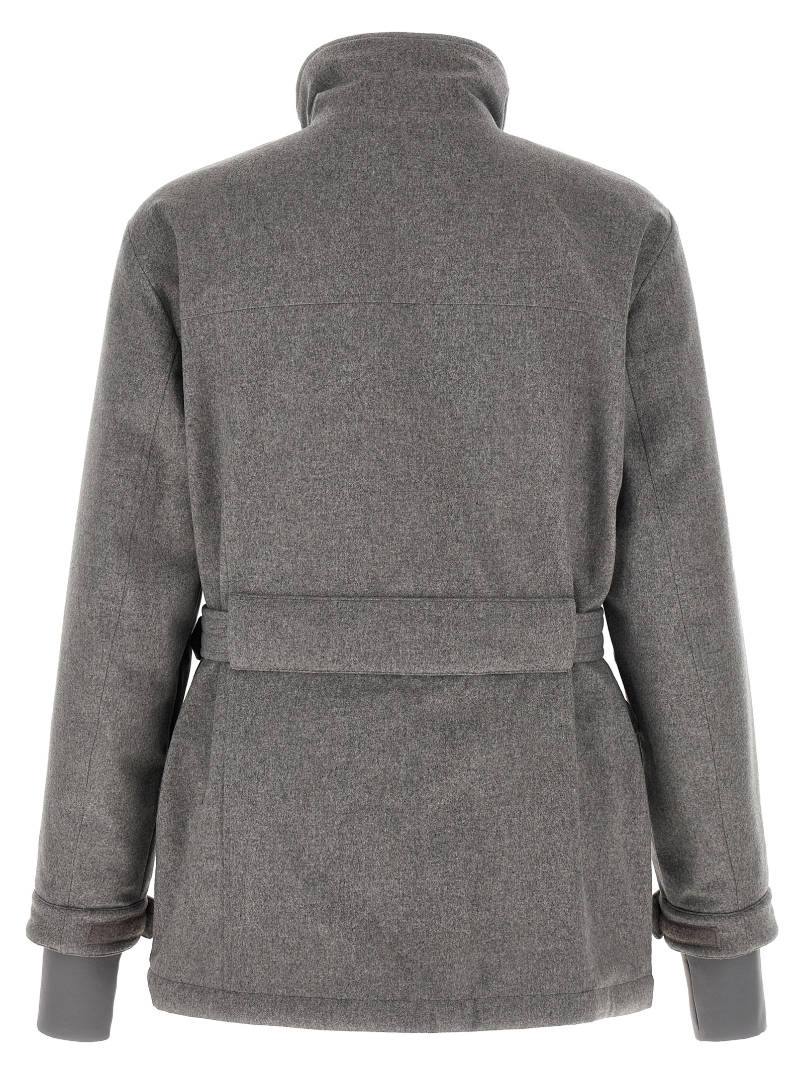 Gray Wool Full Length Jacket
