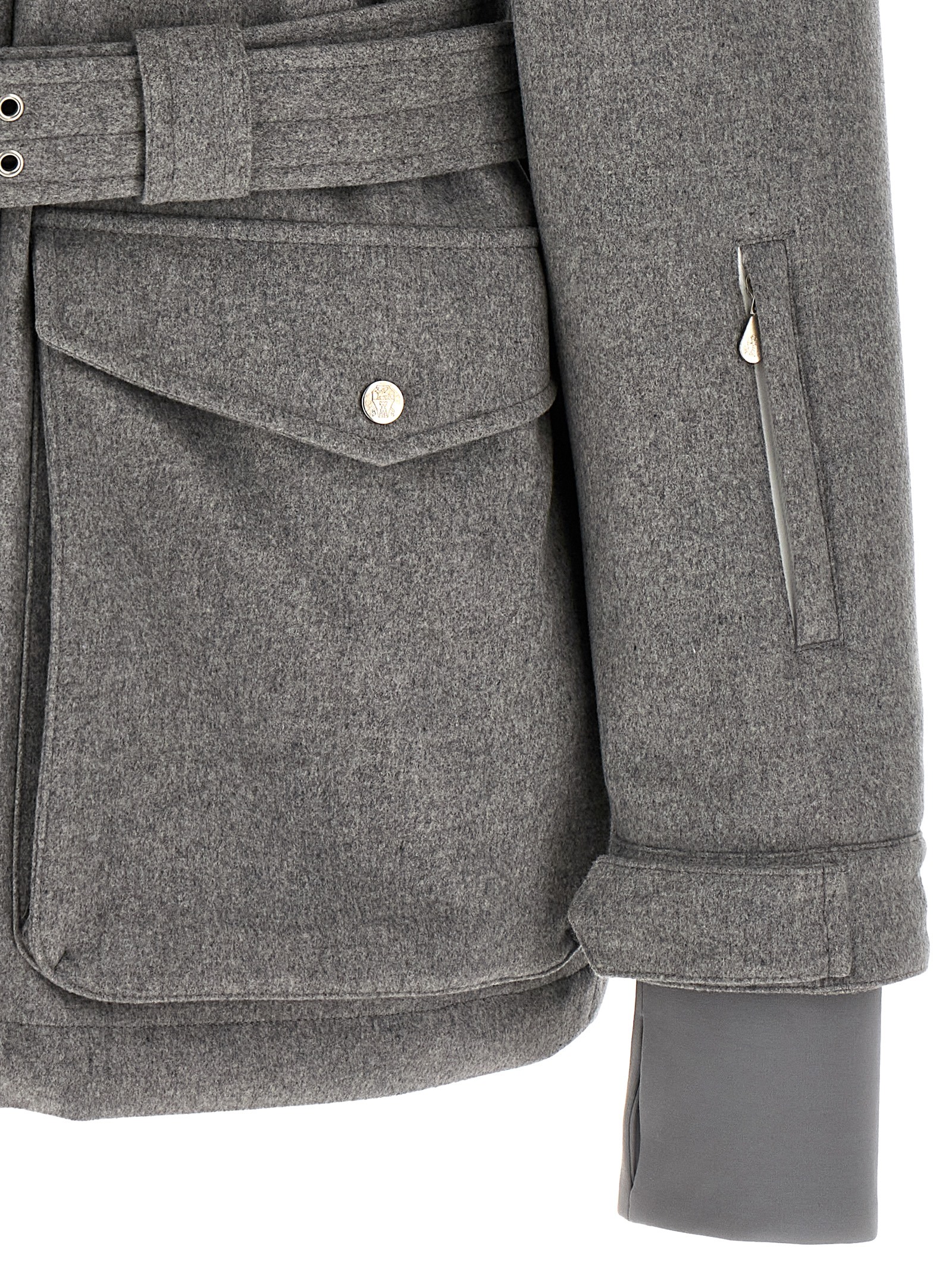 Gray Wool Full Length Jacket