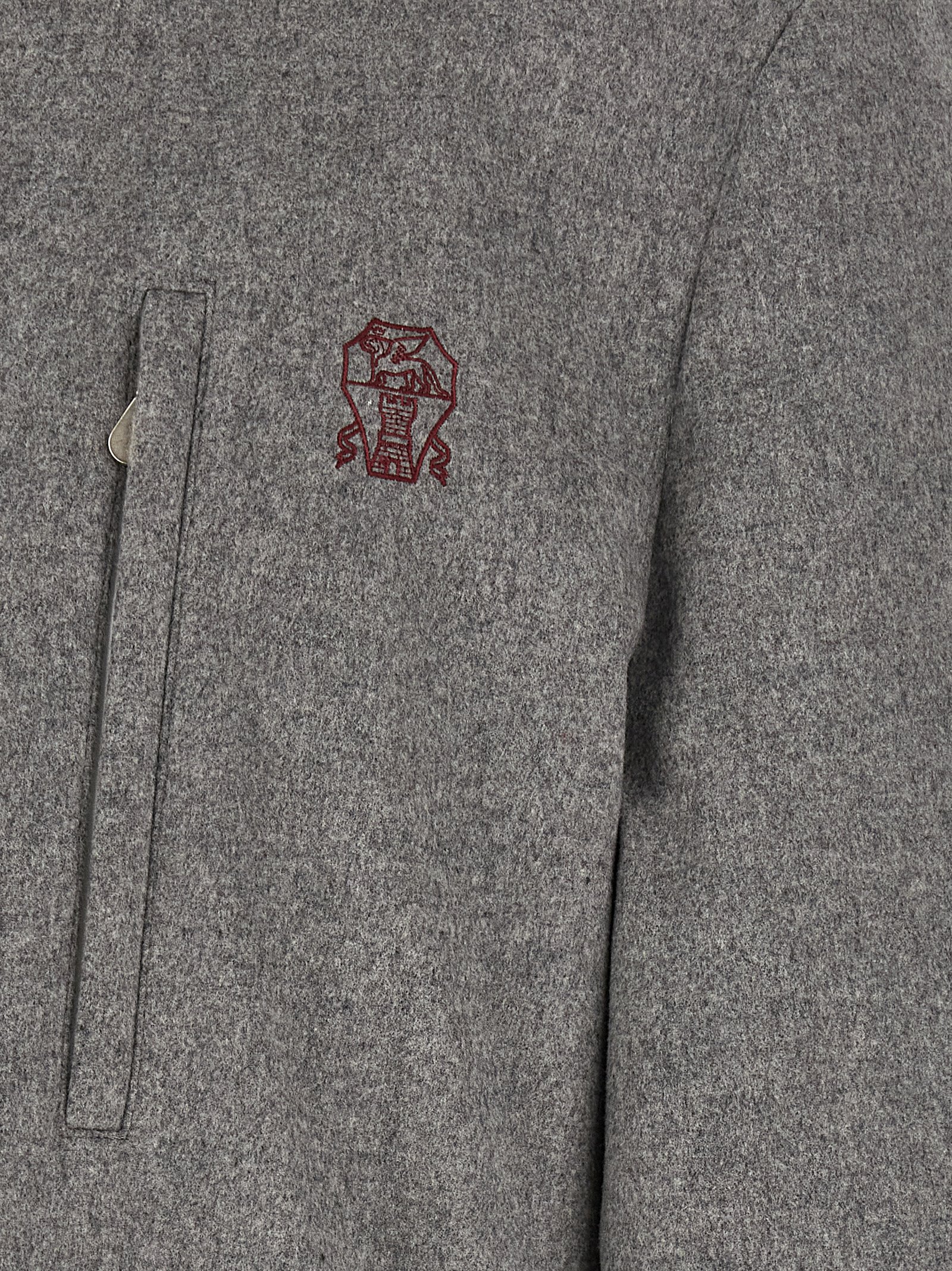 Gray Wool Full Length Jacket