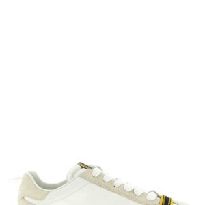 White Calfskin Athletic Sneakers