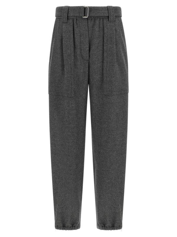 Gray Virgin Wool Cargo Pants