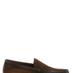 Brown Calfskin Slip-On Loafers