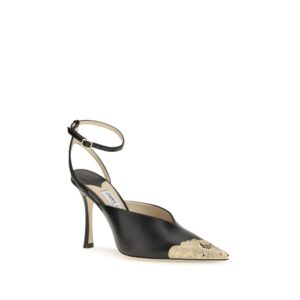 Black Calf Leather Bos Taurus High Heel Pumps