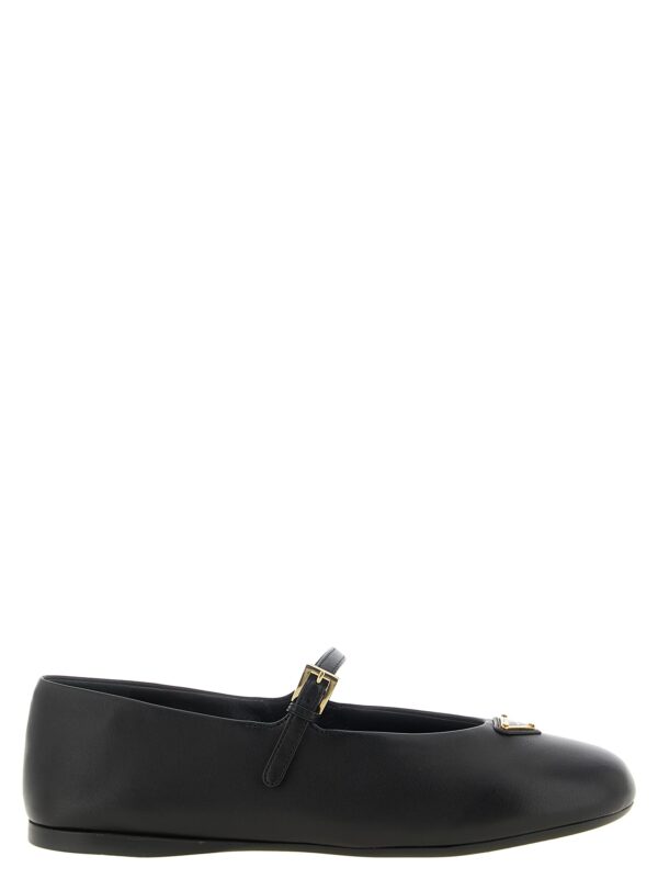 Black Lamb Leather Ballet Flats