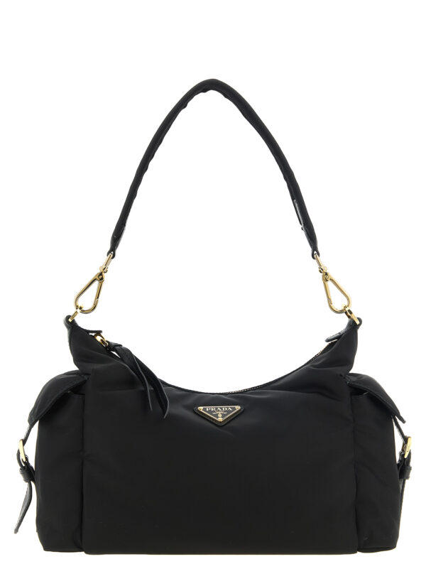 Black Polyamide Shoulder Bag