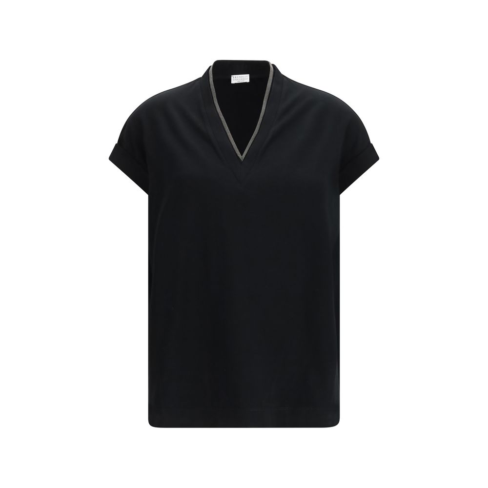 Black Cotton T Shirt