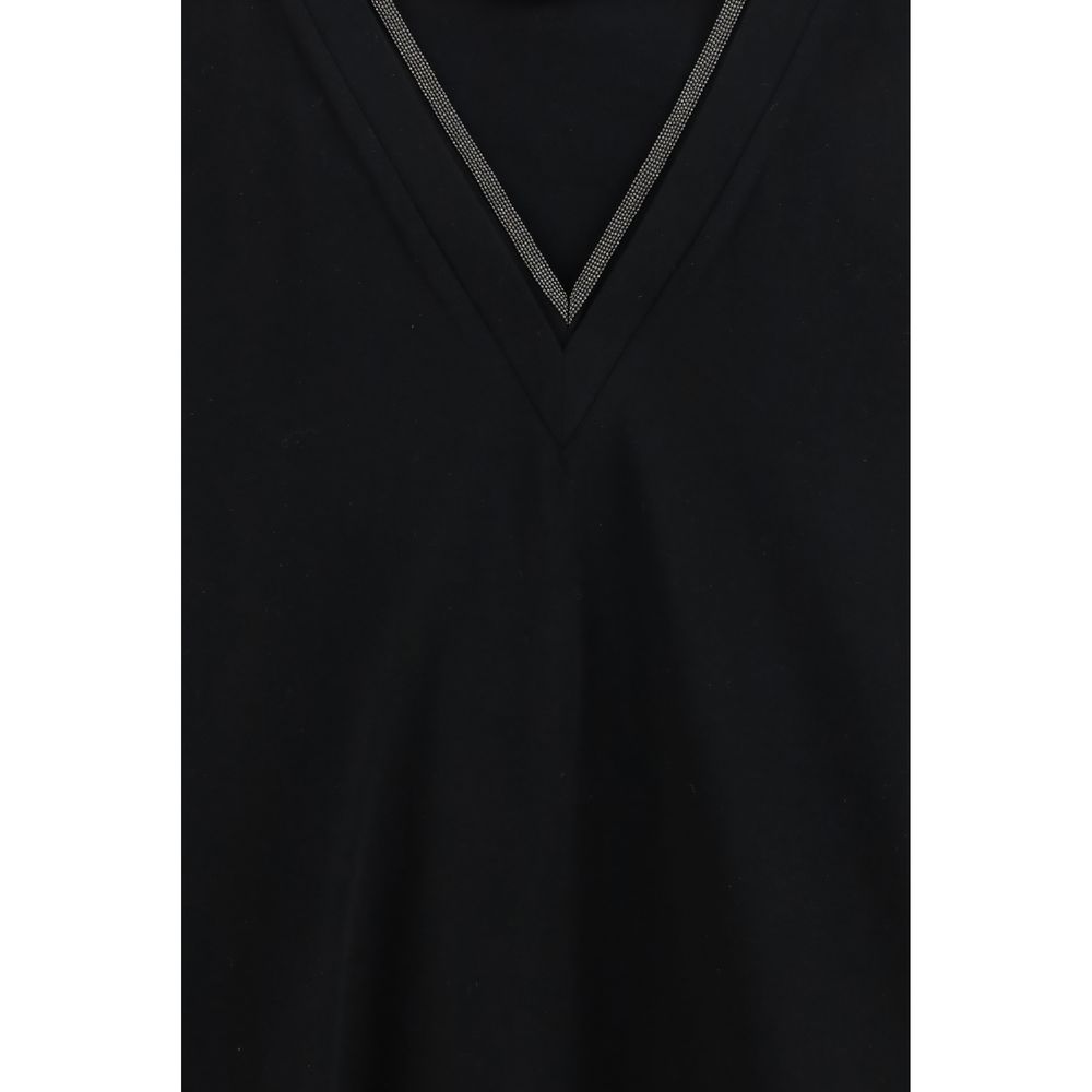 Black Cotton T Shirt