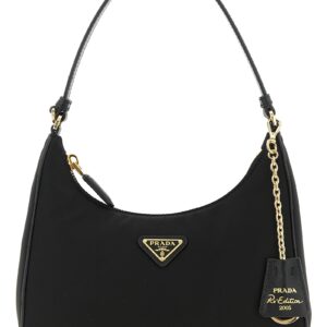 Black Recycled Polyamide Shoulder Bag