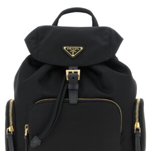Black Recycled Polyamide Backpack