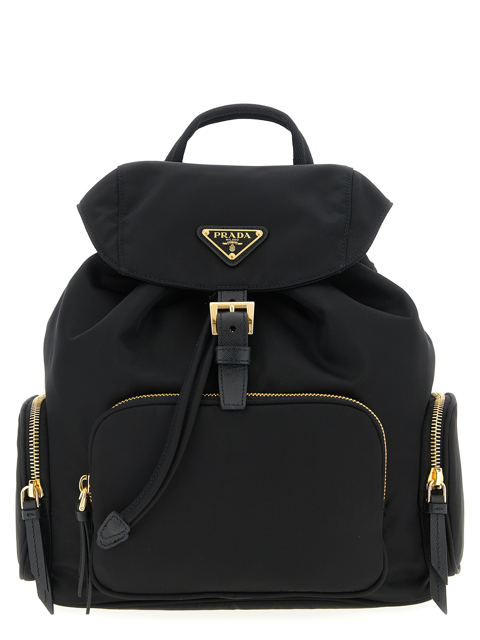 Black Recycled Polyamide Backpack