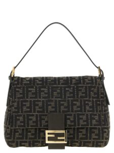 Brown Polyester Shoulder Bag