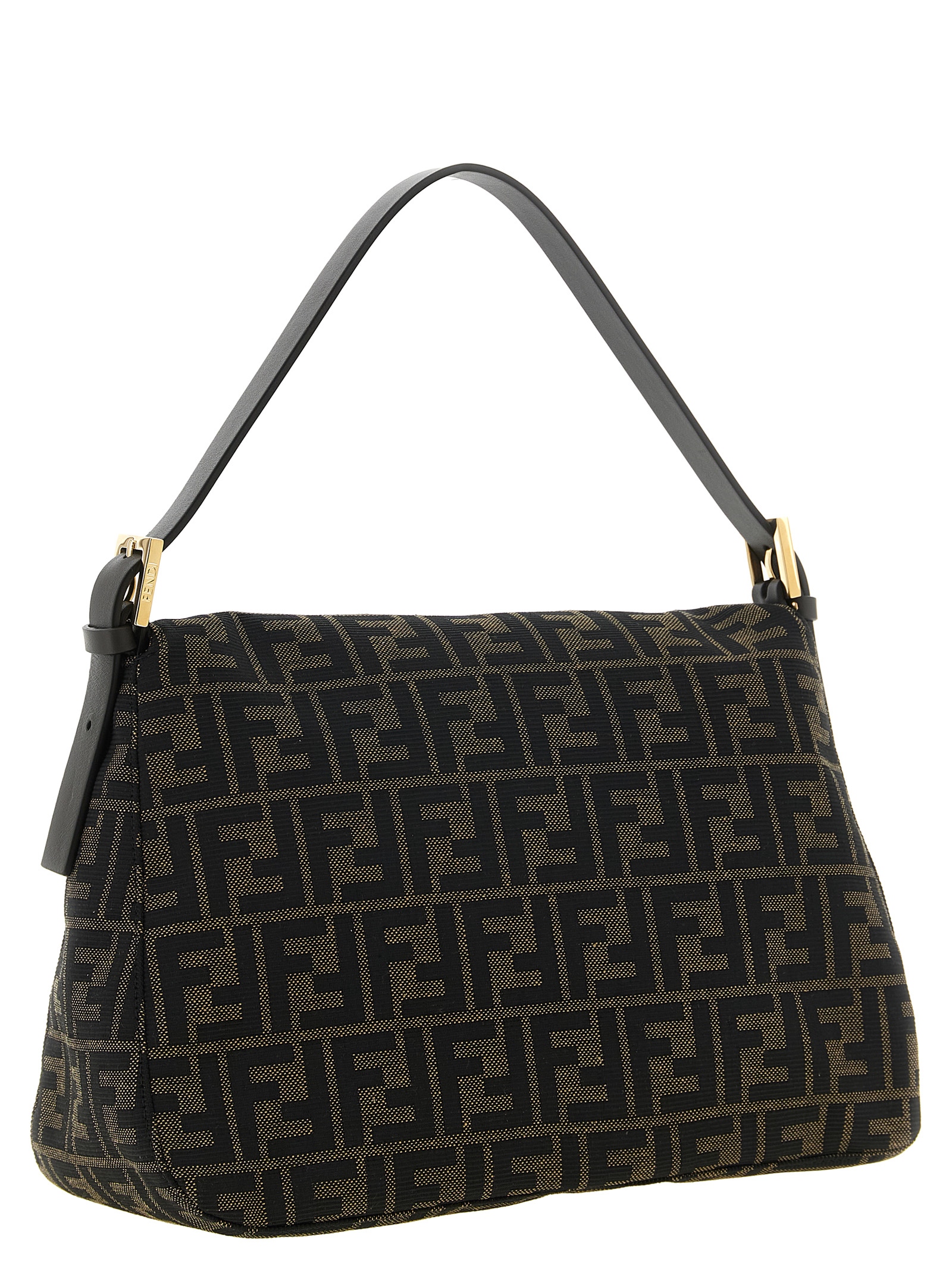 Brown Polyester Shoulder Bag