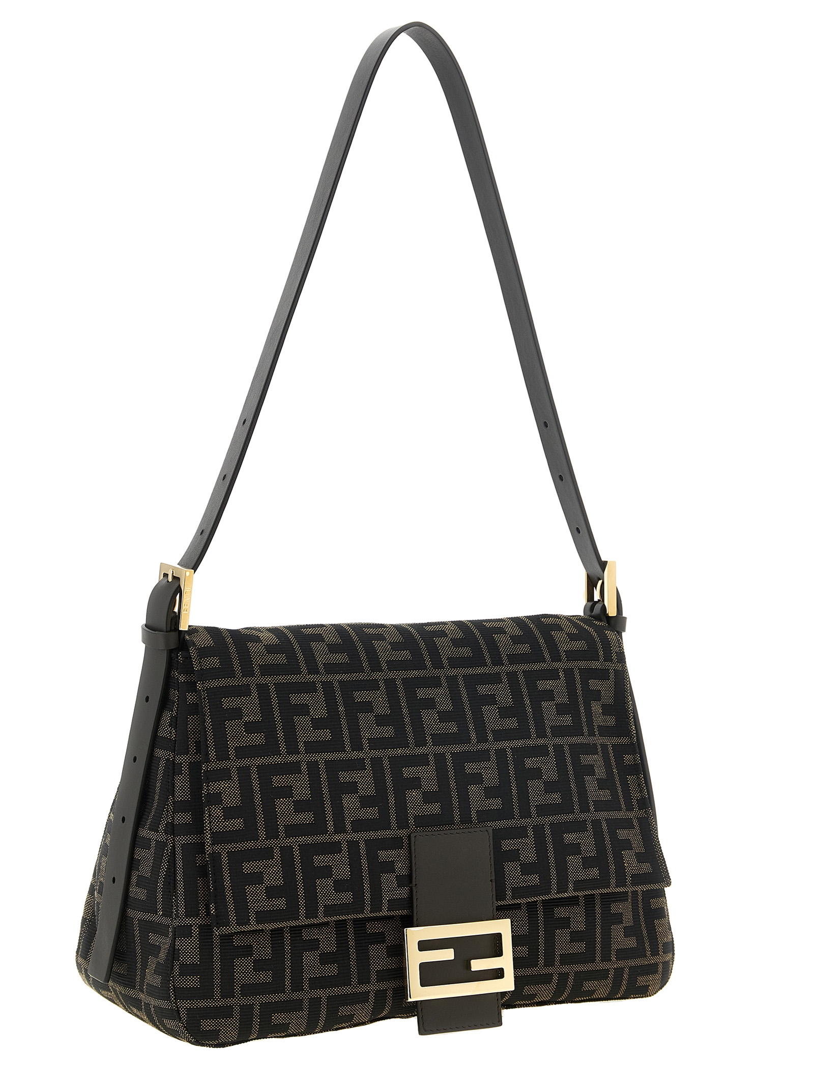 Brown Polyester Shoulder Bag