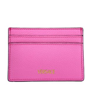 Versace Mini Medusa Pink Grainy Leather Slim Card Case Wallet