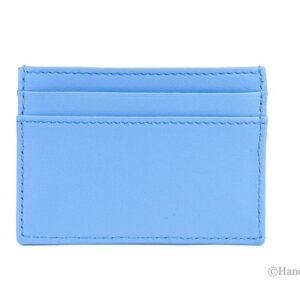 Versace Mini Medusa DV Blue Quilted Smooth Nappa Leather Card Case Wallet