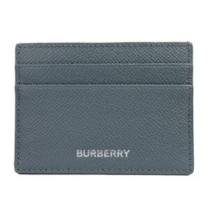 Burberry Sandon Business Small Grey Grained Leather Card Case Wallet