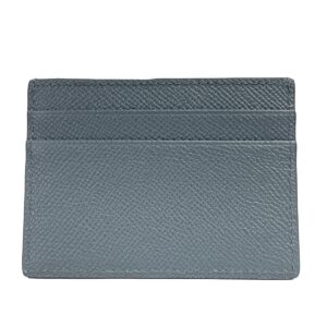 Burberry Sandon Business Small Grey Grained Leather Card Case Wallet