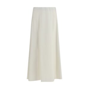 Beige Wool Oves Aries Midi Skirt